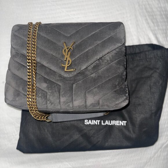 YSL Small Loulou Shoulder bag in sued *BRAND NEW* NEVER WORN* - Picture 4 of 8